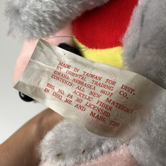 Vintage 80s Chuck E Cheese Pizza Time Theatre Plush Toy 9” Oriental Trading OTC - Picture 10 of 12